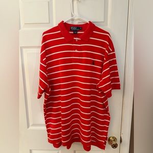 Men’s Ralph Lauren POLO shirt. XL. Orange and white.